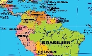 detail 1 of MEGA XXL - Welt politisch mit farbigen Staaten (handgezeichtet)