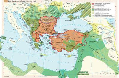 Das Osmanische Reich 1326 Bis 16 Wenschow Wandkarten