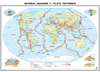 Weltkarte, Vulkane-laminierte Karte Boden oder Tischunterlage für Kids
