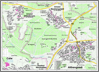 preview one of Wenschow Schulumgebungskarte PLZ 75382 Althengstett