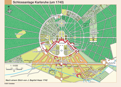 preview one of Schlossanlage Karlsruhe (um 1740)