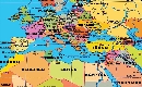 detail 2 of MEGA XXL - Welt politisch mit farbigen Staaten (handgezeichtet)