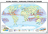 XXL/1,80 Meter - Welt (Hurricanes, Typhoons u. Tsunamis), laminiert