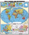 XXL Welt politisch mit Beikarten Europa / sterreich