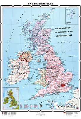 preview one of XXL Britische Inseln politisch by Wenschow (engl.)