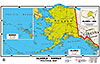 XXL/1,80 Meter - Alaska - Hawaii politisch, laminiert