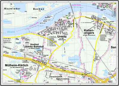 preview one of Wenschow Schulumgebungskarte PLZ 56220 Urmitz-Rhein