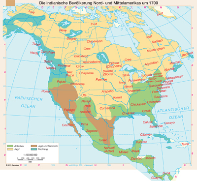 preview one of Die indianische Bevölkerung Nord- und Mittelamerikas um 1700