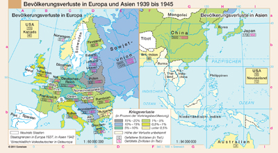 preview one of Bevölkerungsverluste in Europa und Asien 1939 bis 1945
